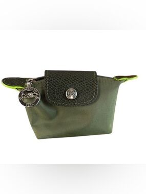 Longchamp Le Pliage Calf Leather Coin Purse (Forest) - Like New
